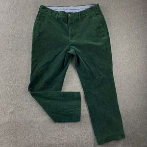 Polo Ralph Lauren Corduroy Pants Mens 36x29 Green Cotton Spandex Trousers